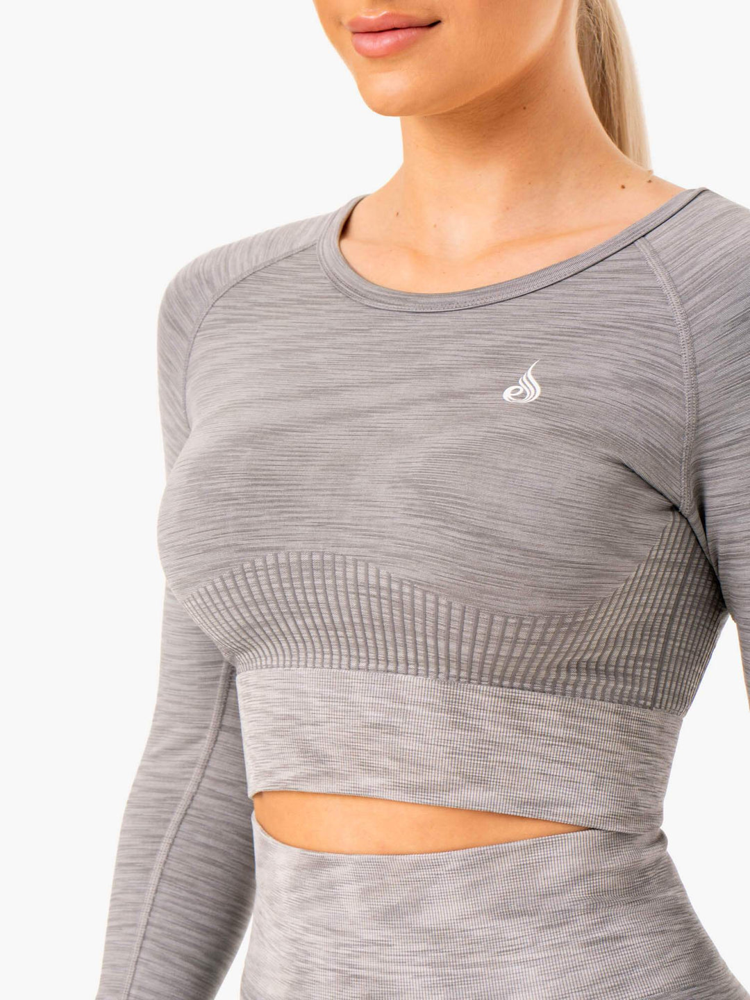 Evolve Seamless Long Sleeve Top - Grey Clothing Ryderwear 