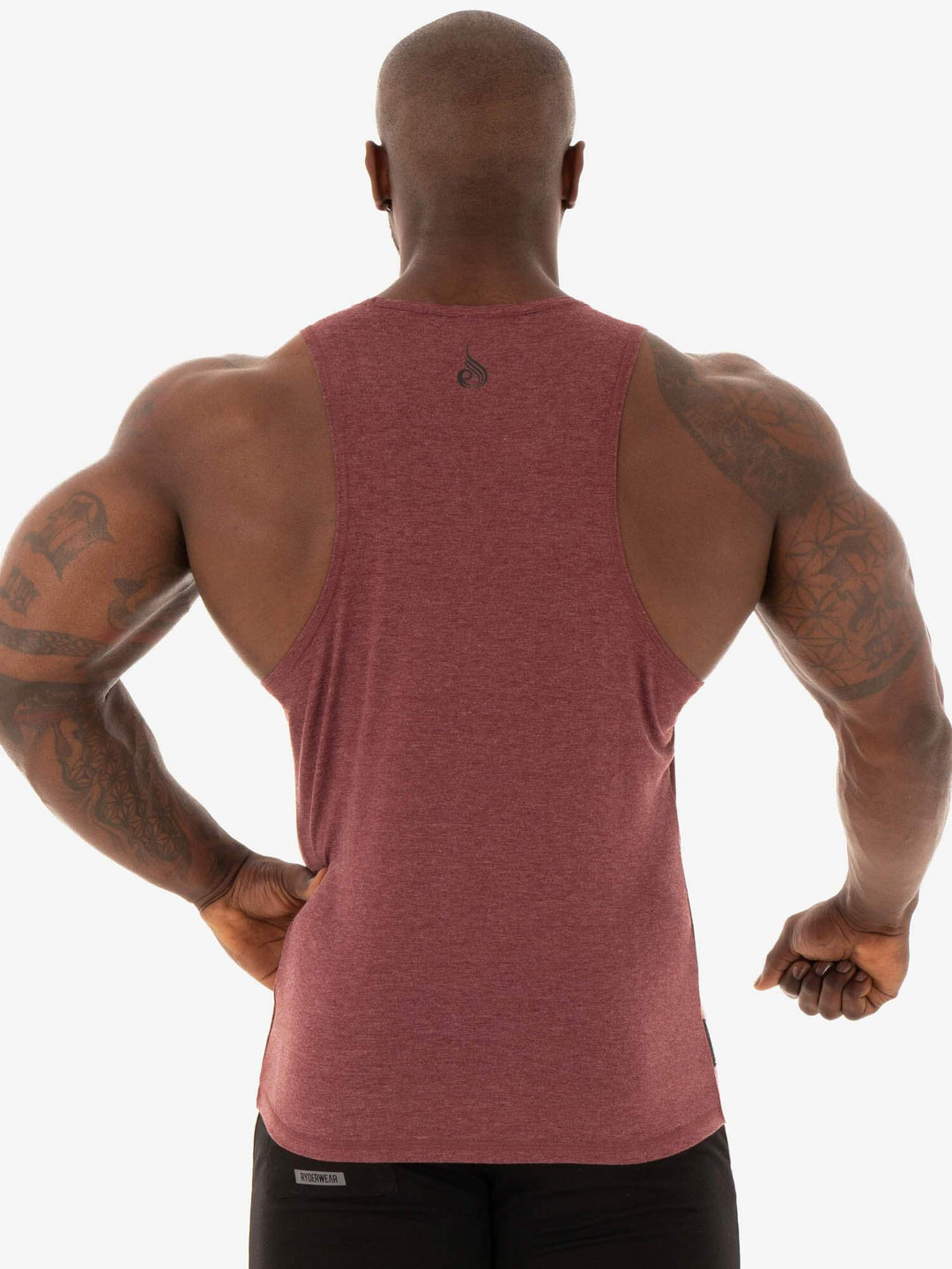 Focus Baller Tank - Burgundy Marl Clothing Ryderwear 