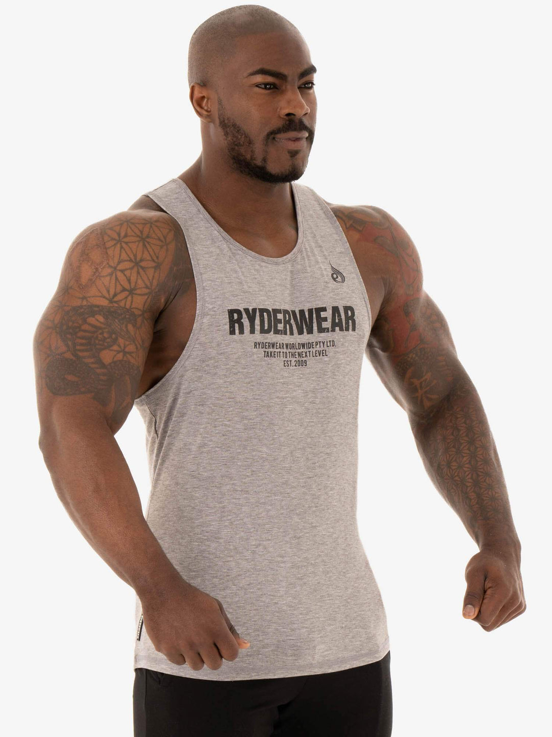 Focus Baller Tank - Grey Marl Clothing Ryderwear 