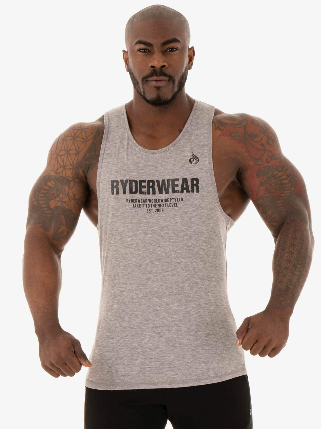 Focus Baller Tank - Grey Marl Clothing Ryderwear 