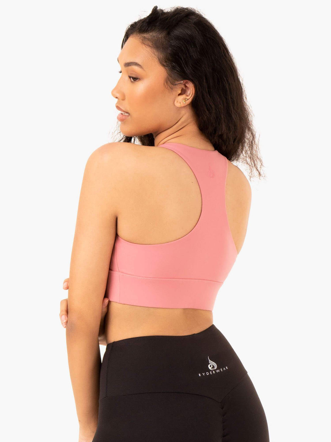 Focus Contour Sports Bra - Blush Pink Clothing Ryderwear 