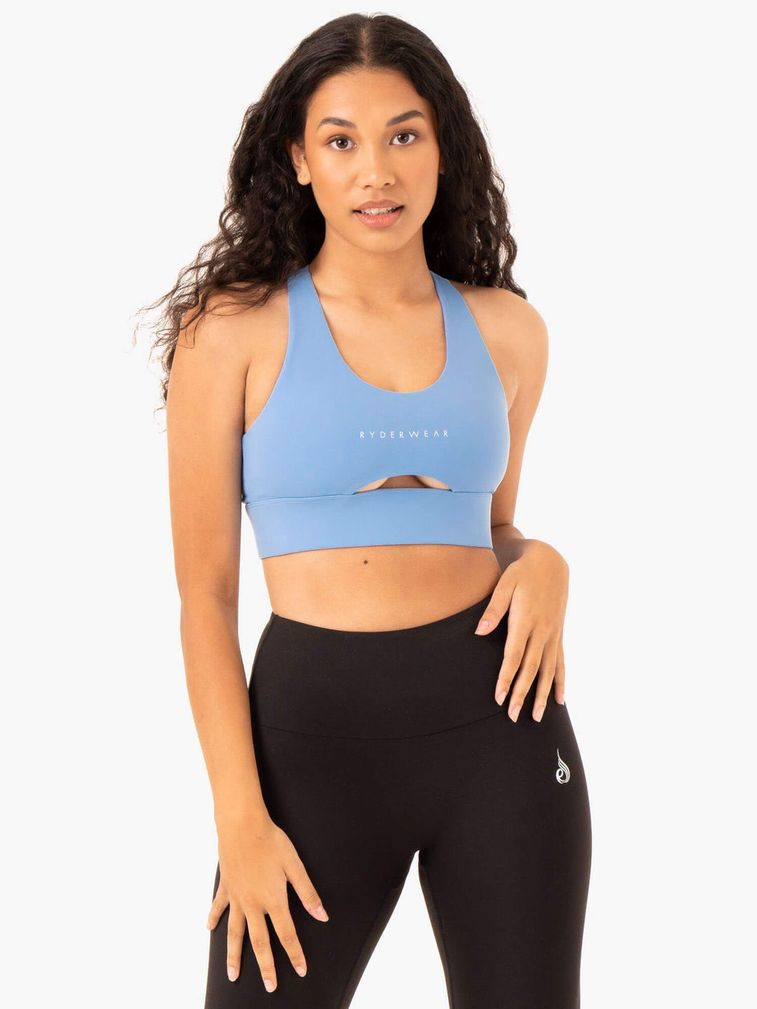 Focus Contour Sports Bra - Sky Blue Clothing Ryderwear 