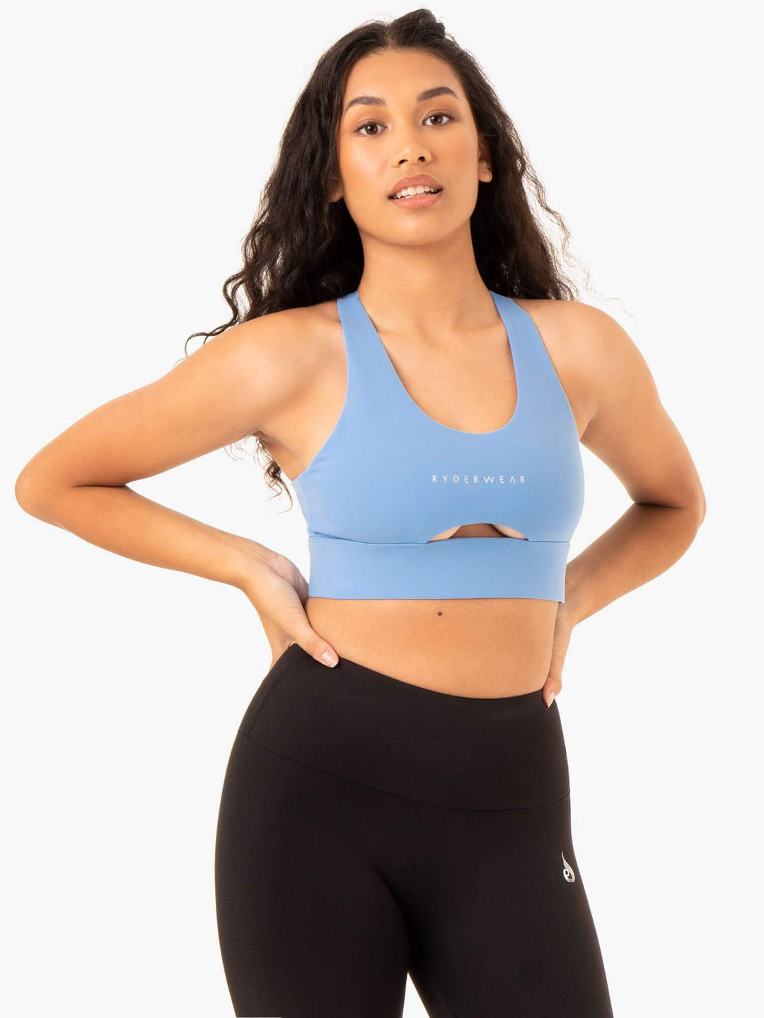 Focus Contour Sports Bra - Sky Blue Clothing Ryderwear 