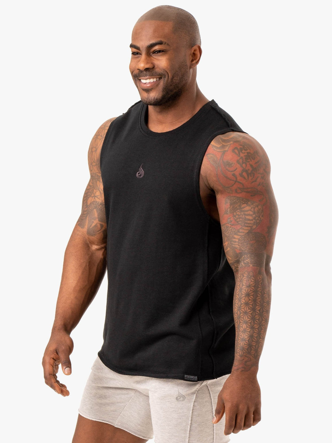 Force Fleece Tank - Black Clothing Ryderwear 