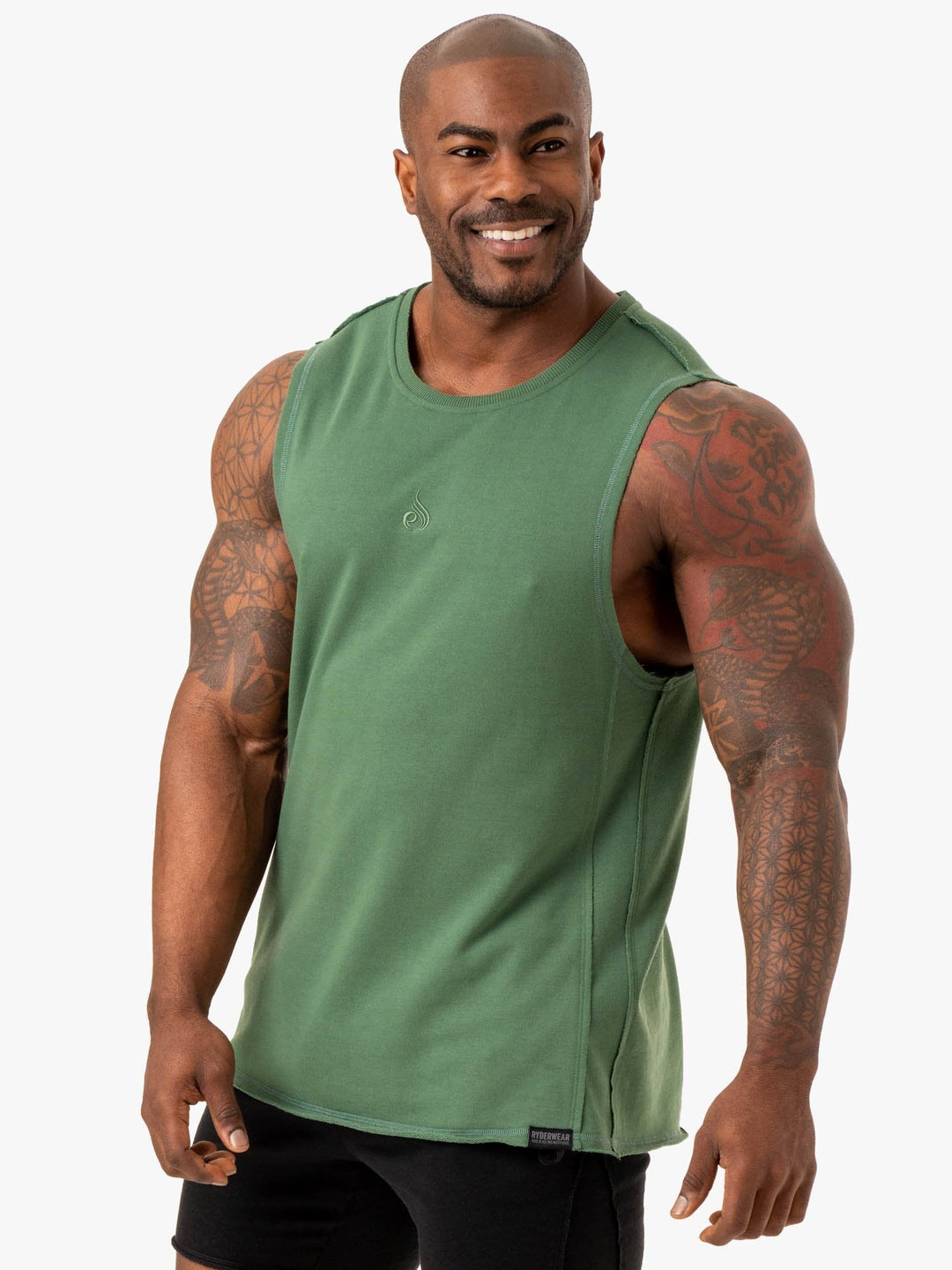 Force Fleece Tank - Green Clothing Ryderwear 