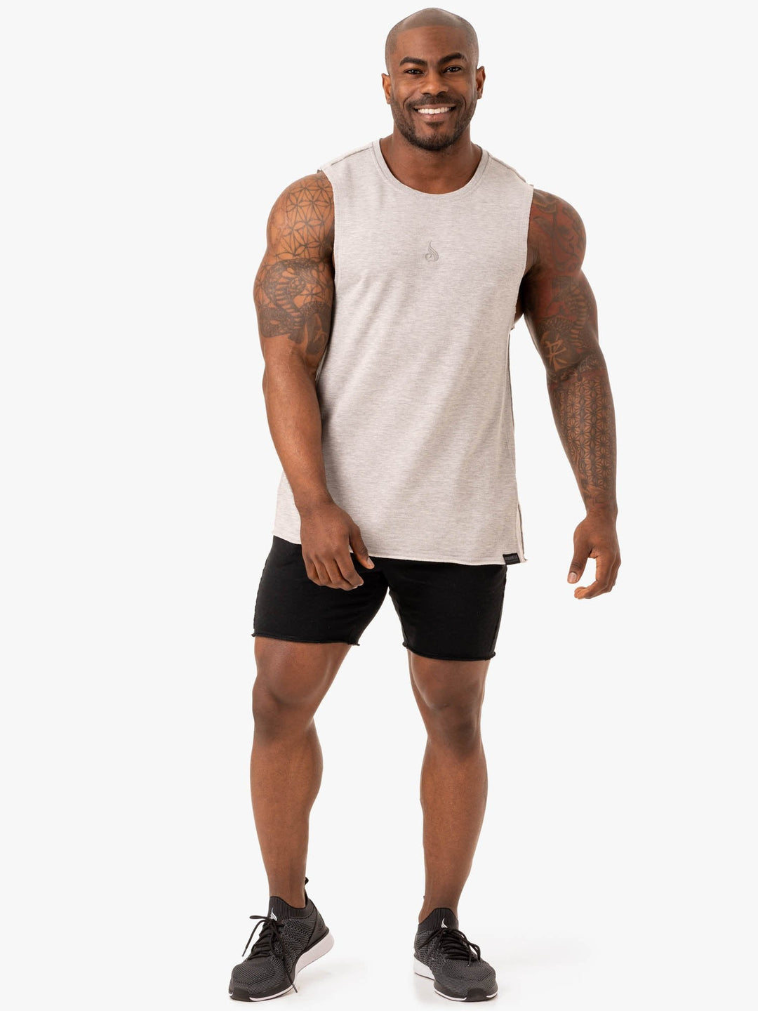 Force Fleece Tank - Grey Marl Clothing Ryderwear 