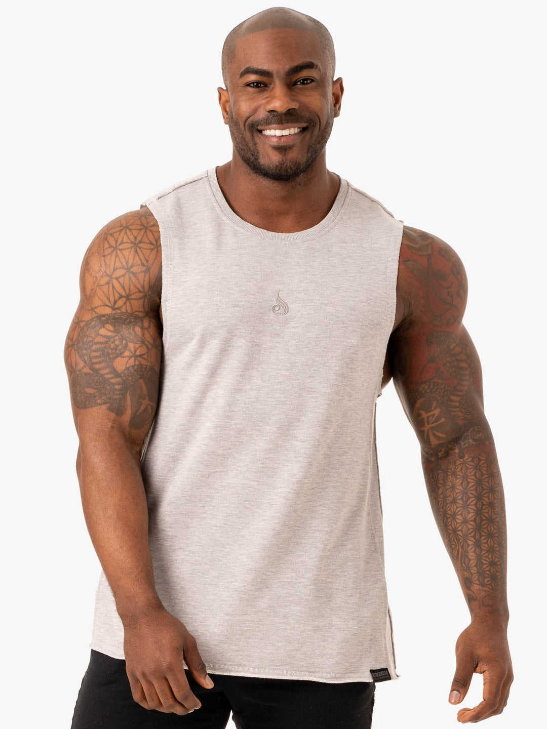 Force Fleece Tank - Grey Marl Clothing Ryderwear 