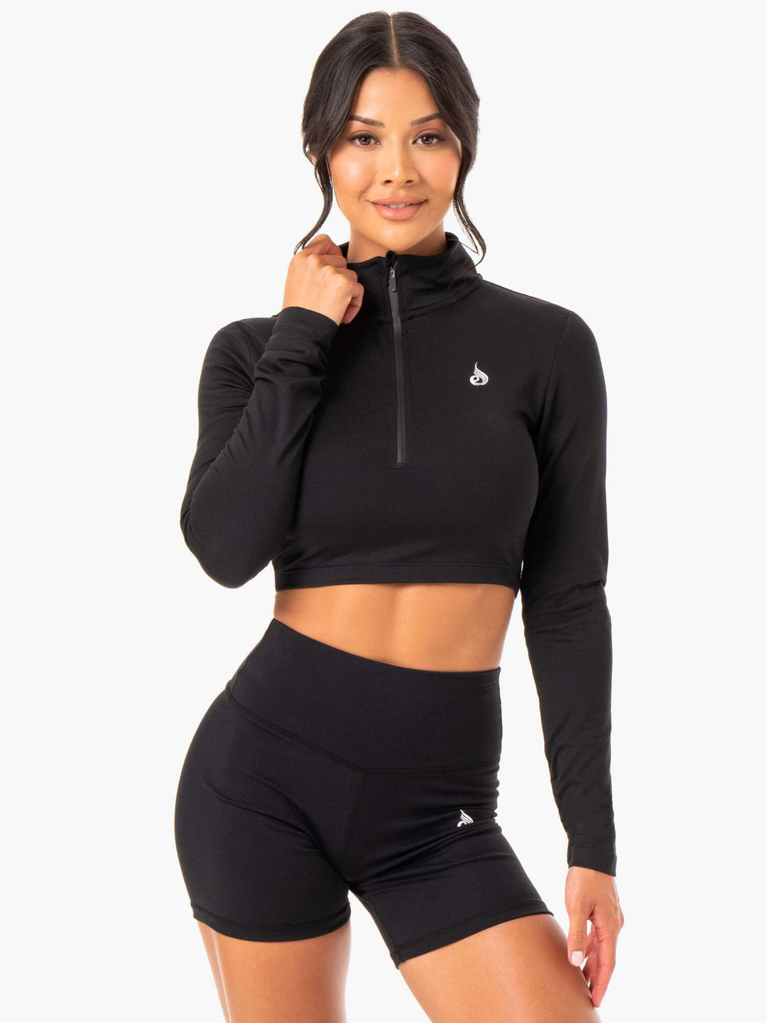 Force Long Sleeve Training Top - Black Clothing Ryderwear 