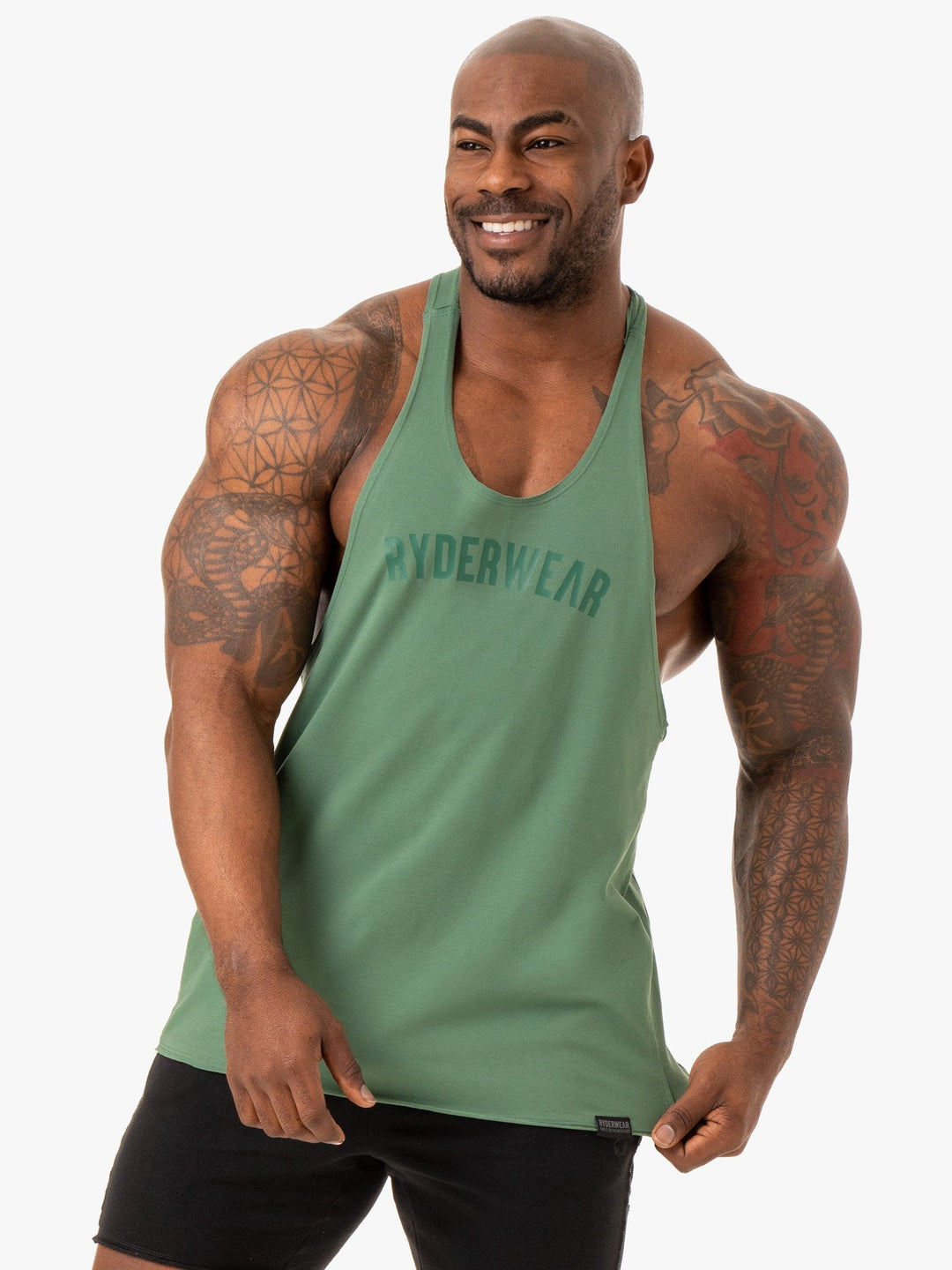 Force Stringer T-Back - Green Clothing Ryderwear 