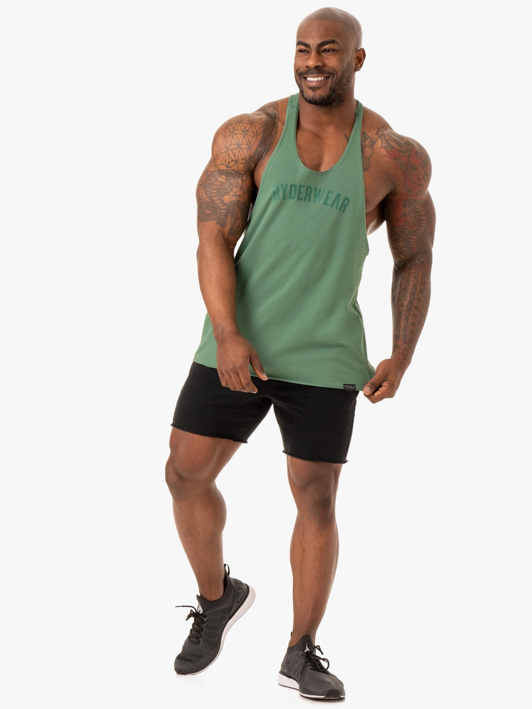 Force Stringer T-Back - Green Clothing Ryderwear 