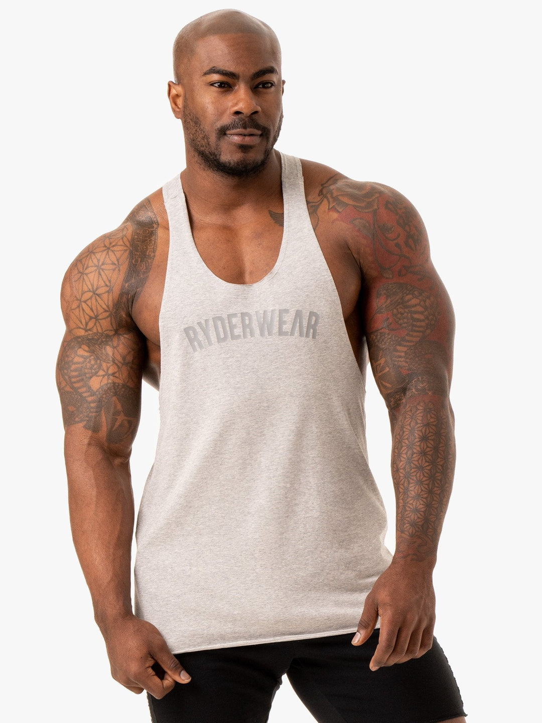 Force Stringer T-Back - Grey Marl Clothing Ryderwear 