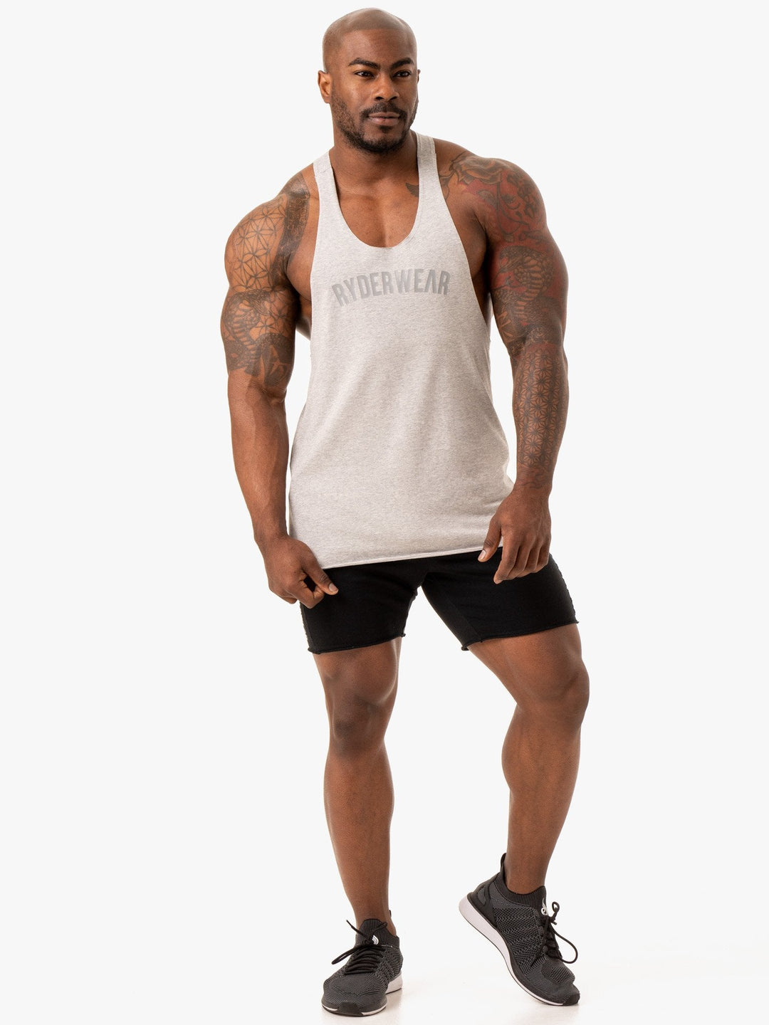 Force Stringer T-Back - Grey Marl Clothing Ryderwear 