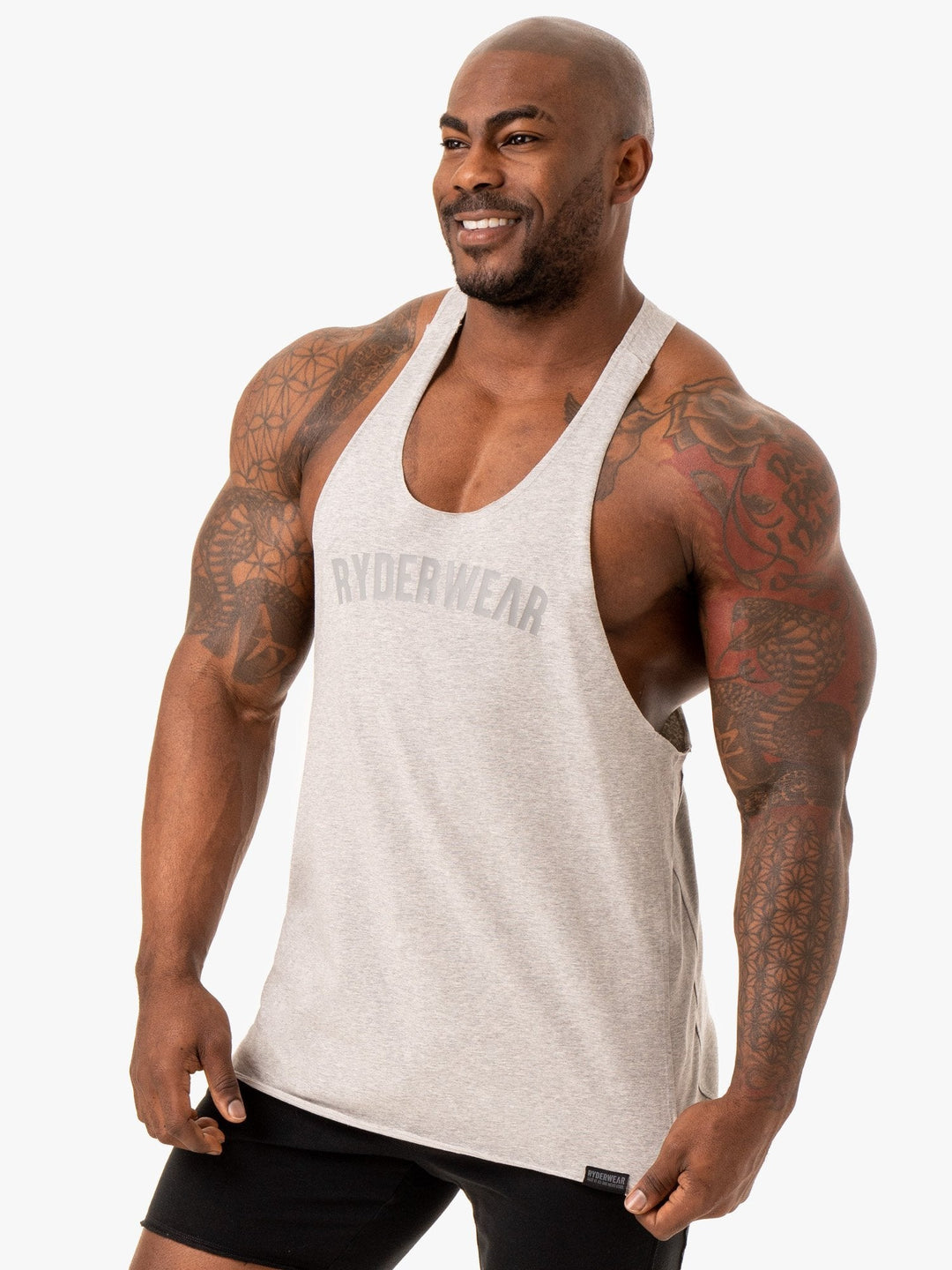 Force Stringer T-Back - Grey Marl Clothing Ryderwear 