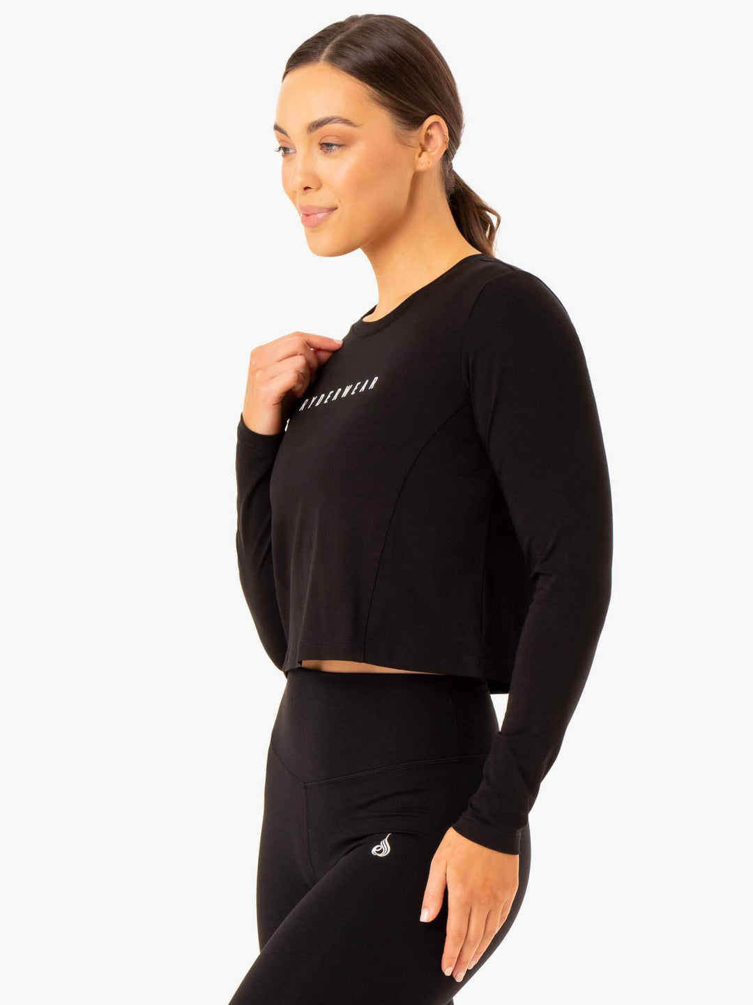 Foundation Long Sleeve Top - Black Clothing Ryderwear 