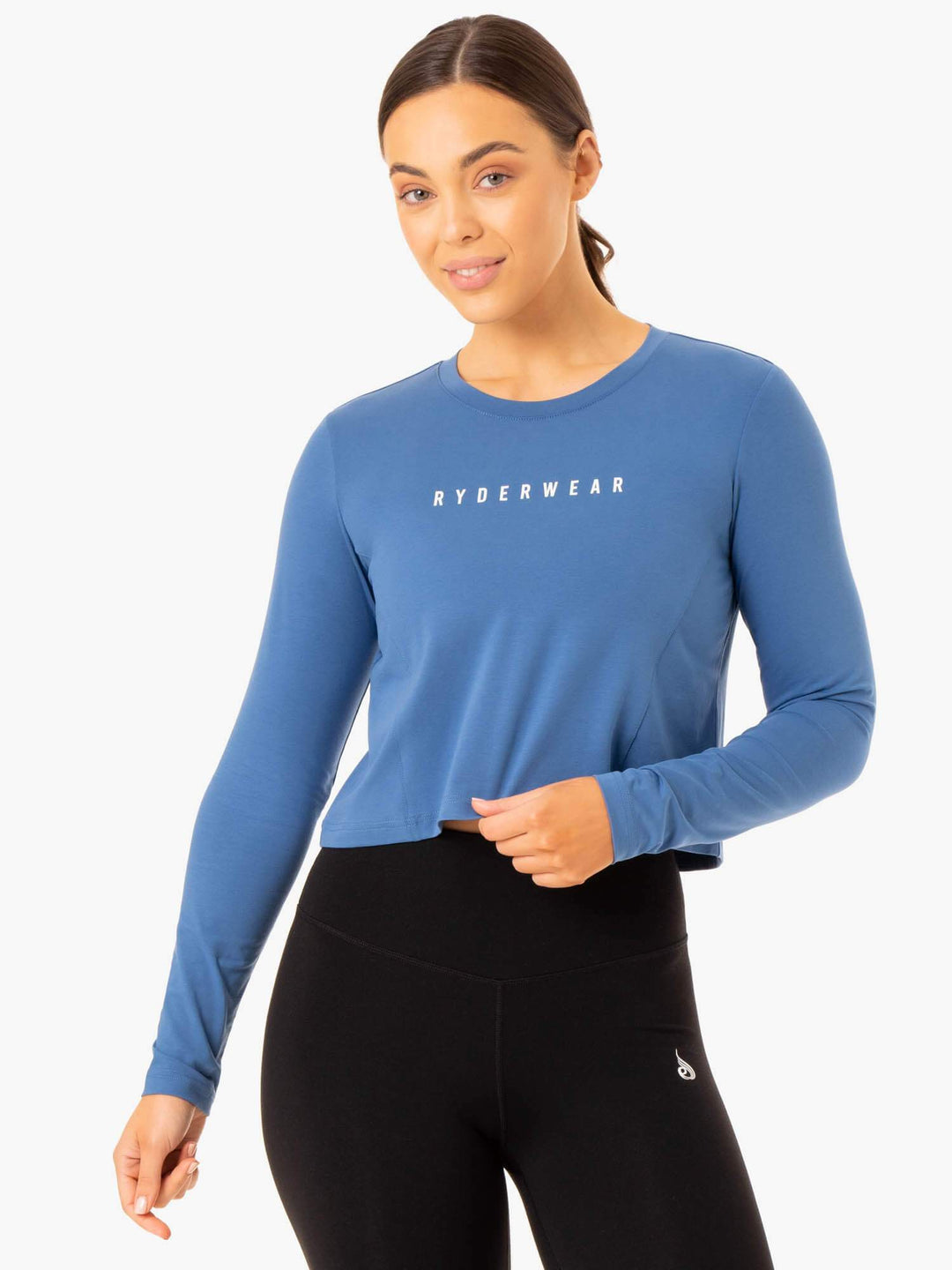 Foundation Long Sleeve Top - Blue Clothing Ryderwear 