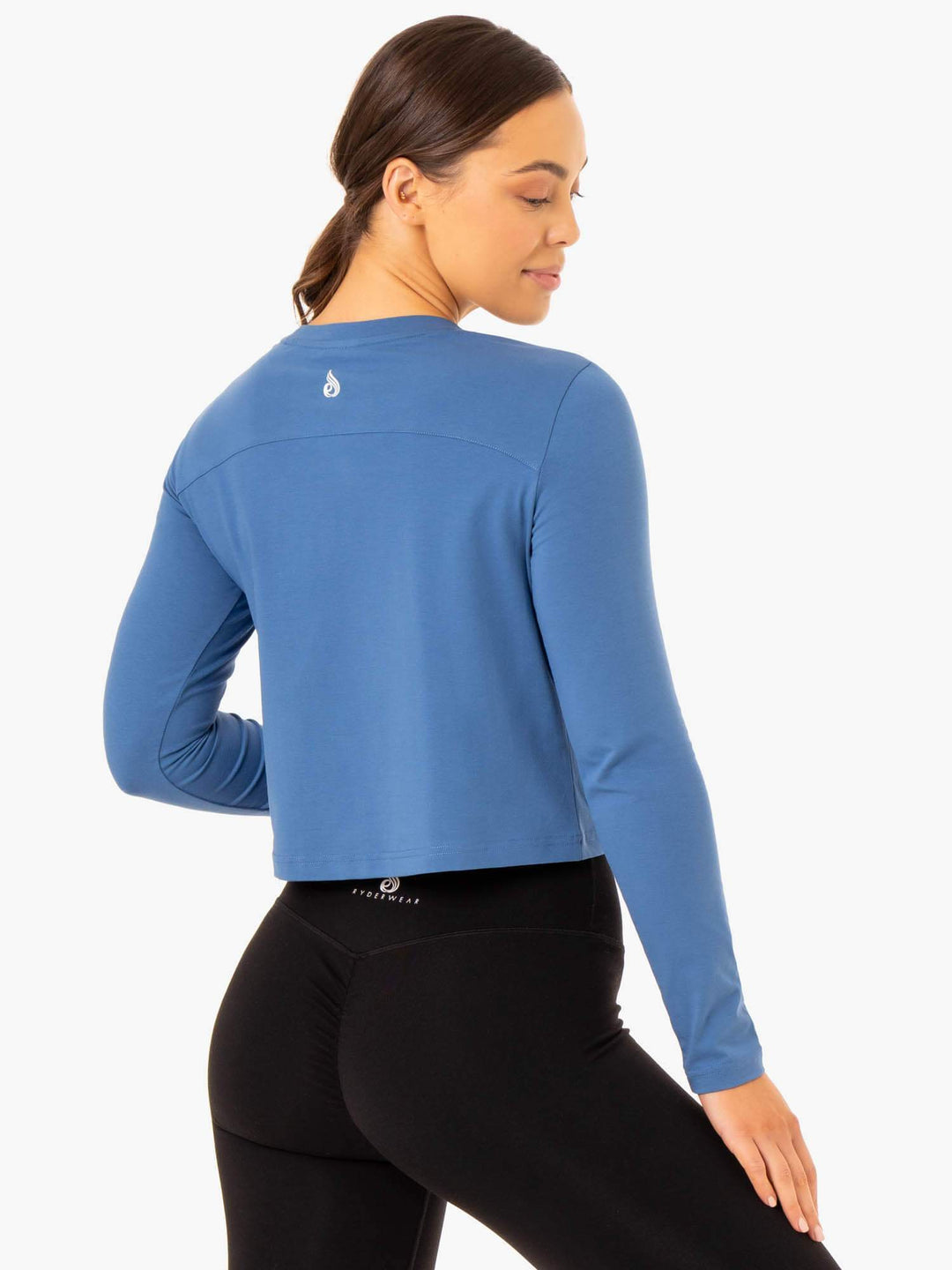 Foundation Long Sleeve Top - Blue Clothing Ryderwear 