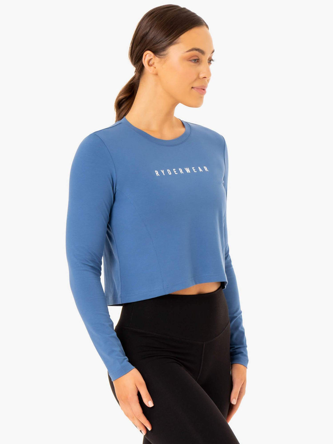 Foundation Long Sleeve Top - Blue Clothing Ryderwear 