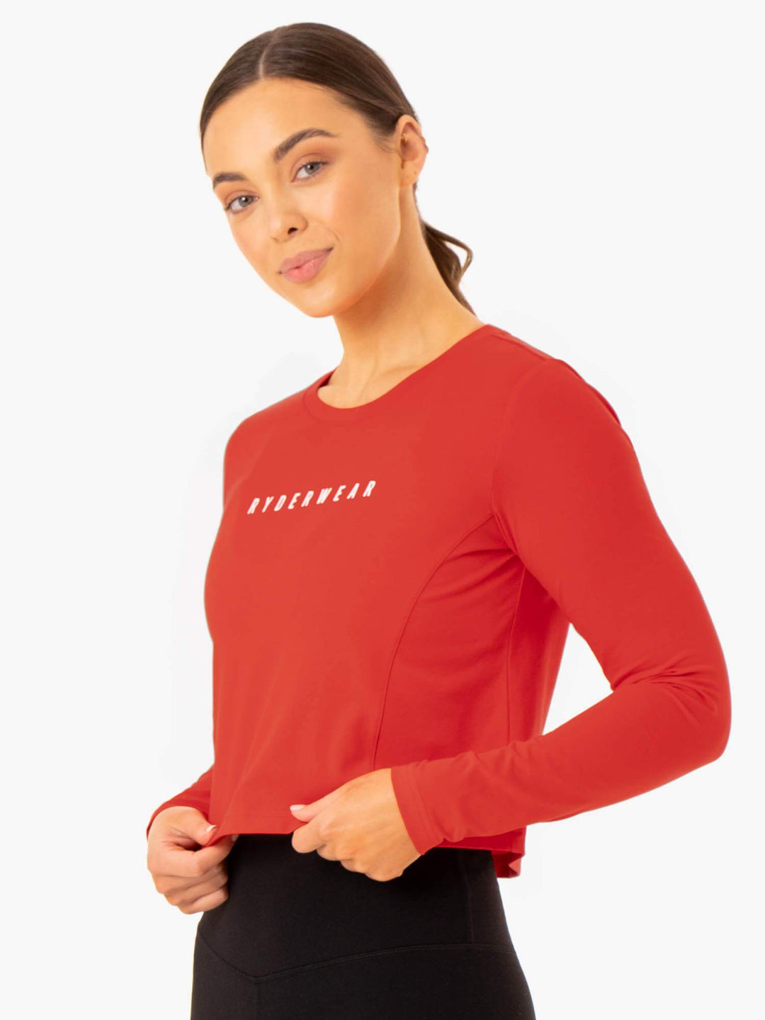 Foundation Long Sleeve Top - Red Clothing Ryderwear 