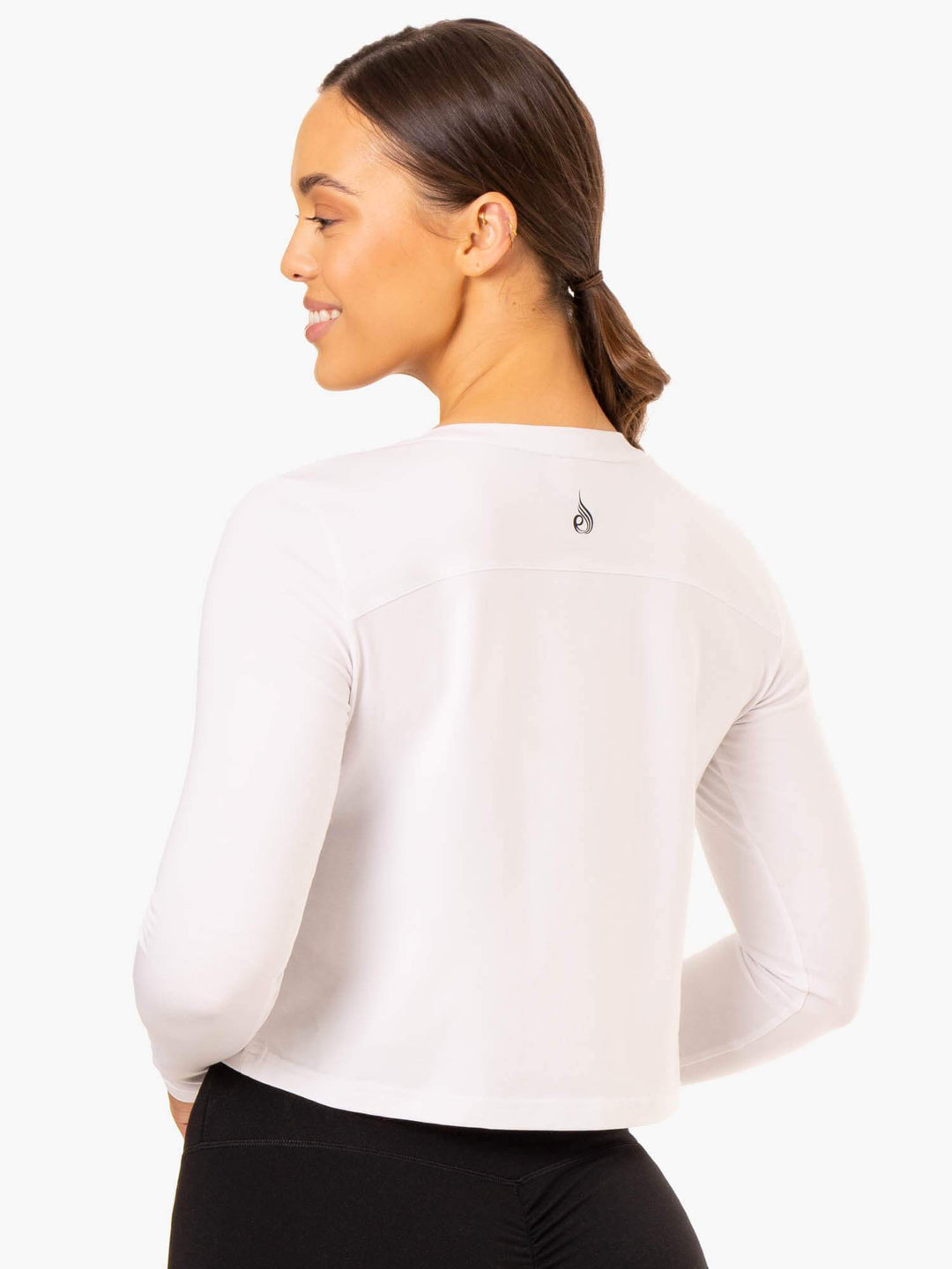 Foundation Long Sleeve Top - White Clothing Ryderwear 