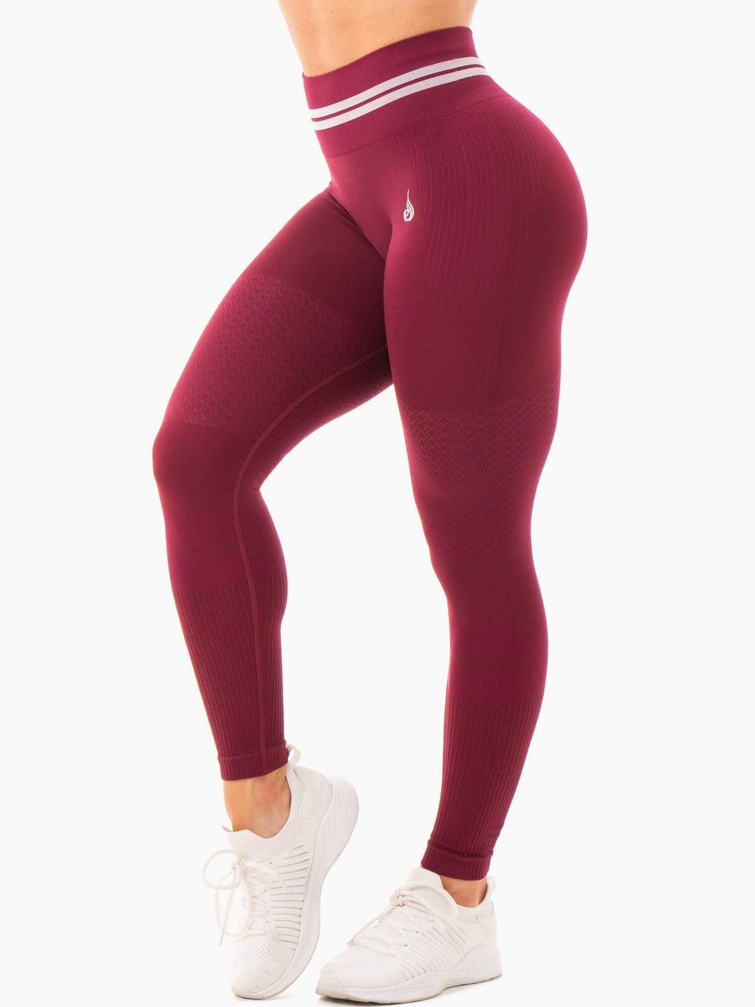 Freestyle Seamless High Waisted Leggings - Burgundy Clothing Ryderwear 