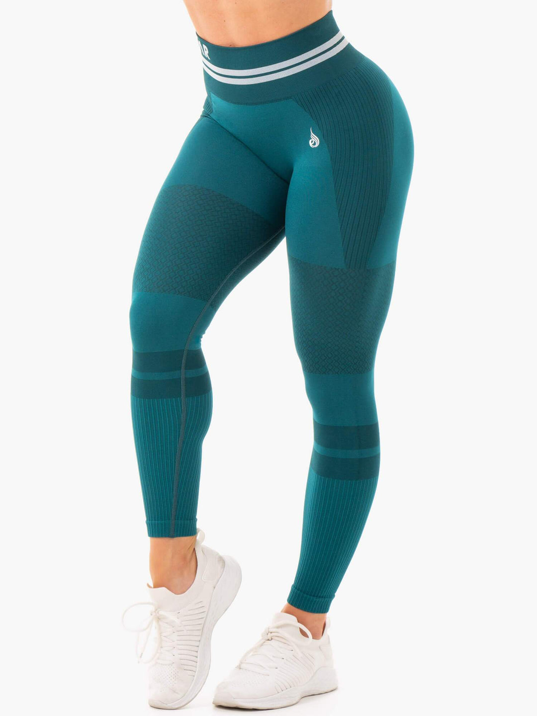 Freestyle Seamless High Waisted Leggings - Emerald Green Clothing Ryderwear 