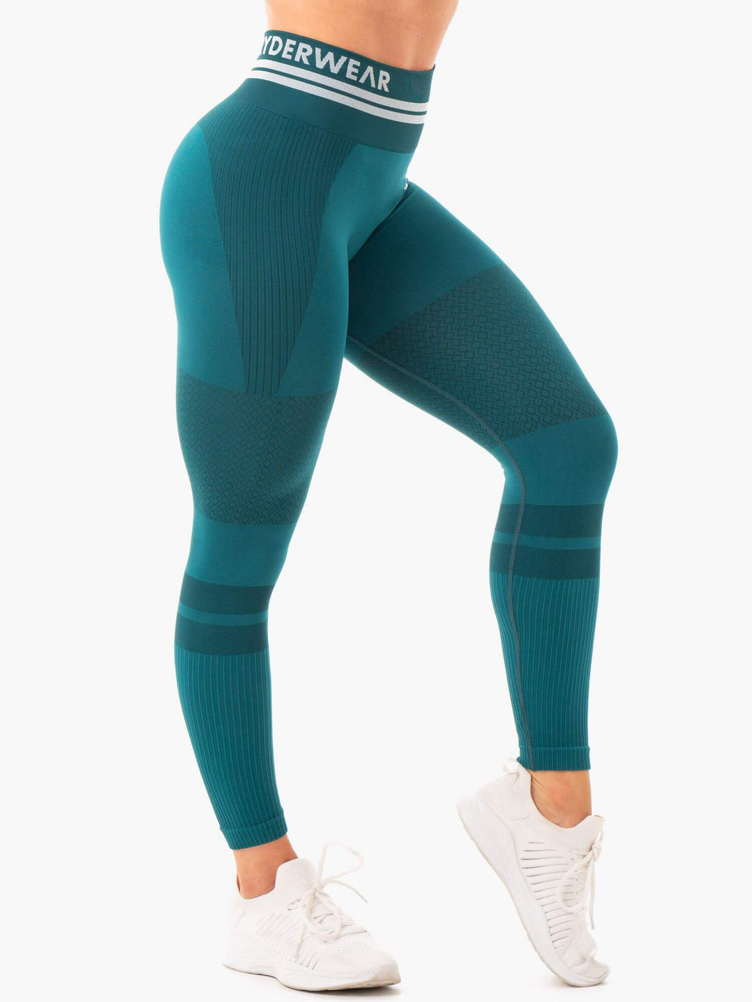 Freestyle Seamless High Waisted Leggings - Emerald Green Clothing Ryderwear 