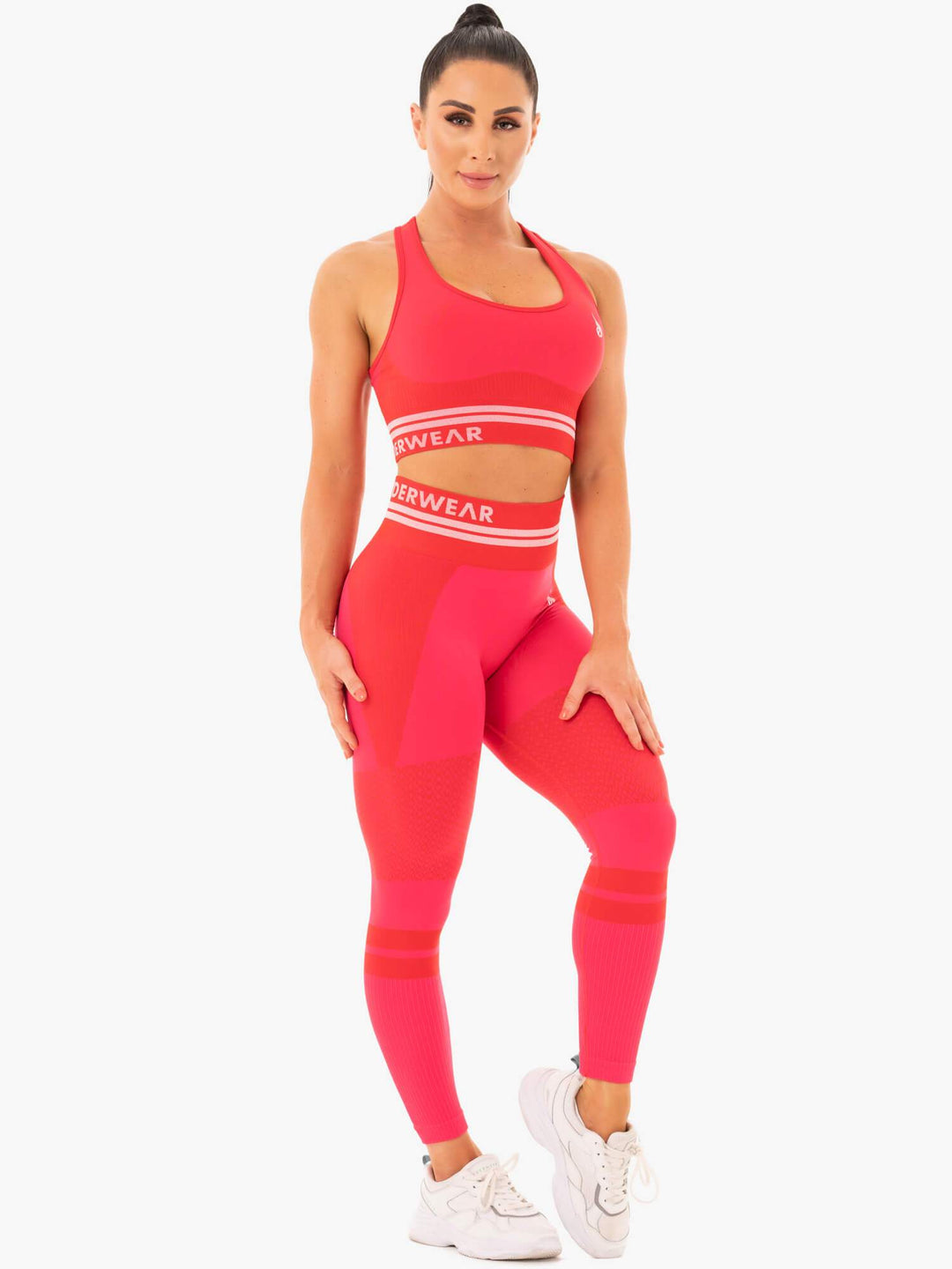 Freestyle Seamless High Waisted Leggings - Red Clothing Ryderwear 