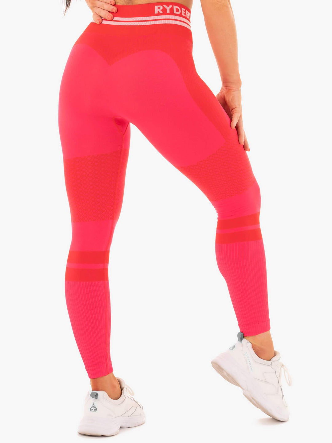 Freestyle Seamless High Waisted Leggings - Red Clothing Ryderwear 