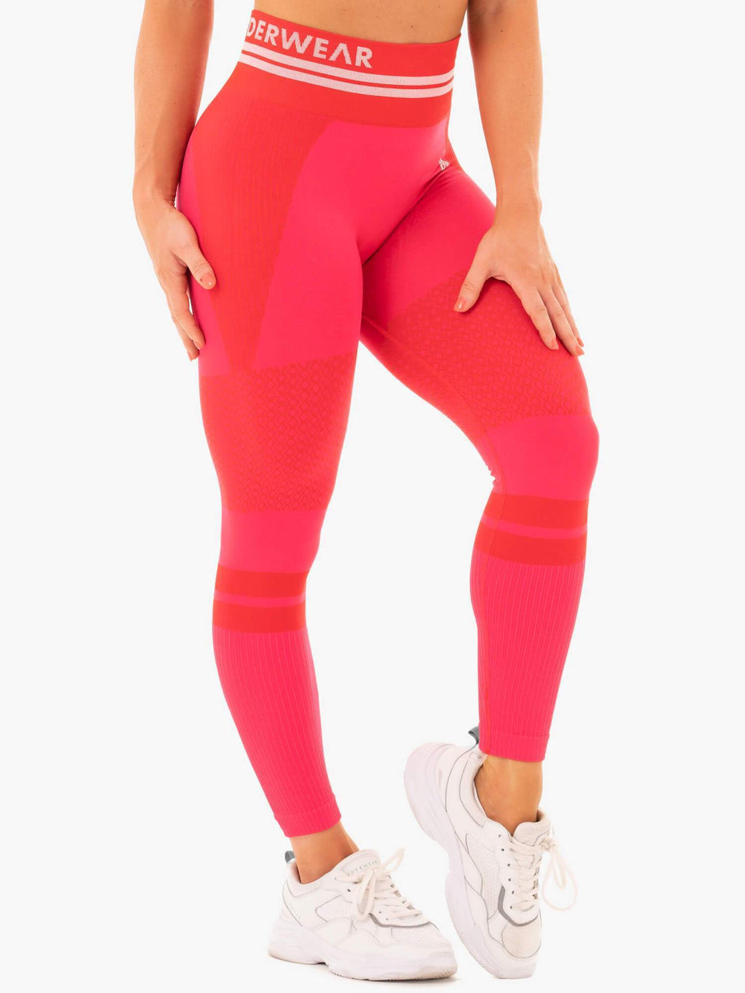 Freestyle Seamless High Waisted Leggings - Red Clothing Ryderwear 