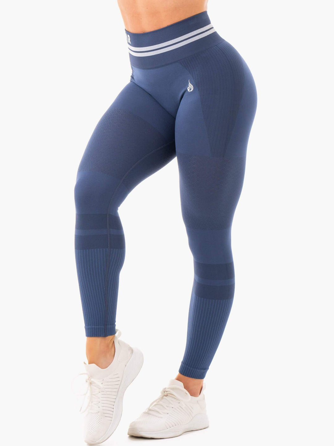 Freestyle Seamless High Waisted Leggings - Steel Blue Clothing Ryderwear 