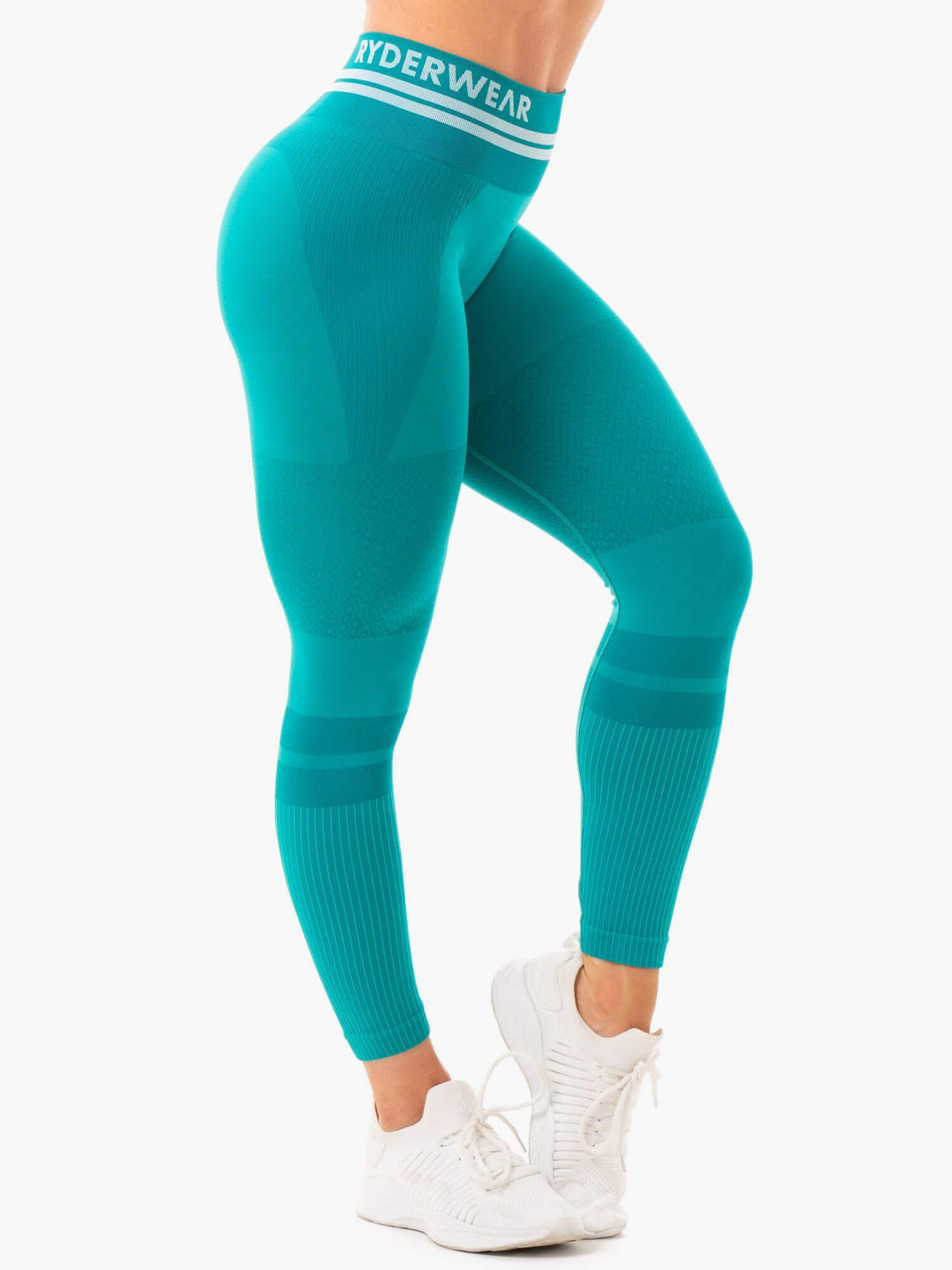 Freestyle Seamless High Waisted Leggings - Teal Clothing Ryderwear 