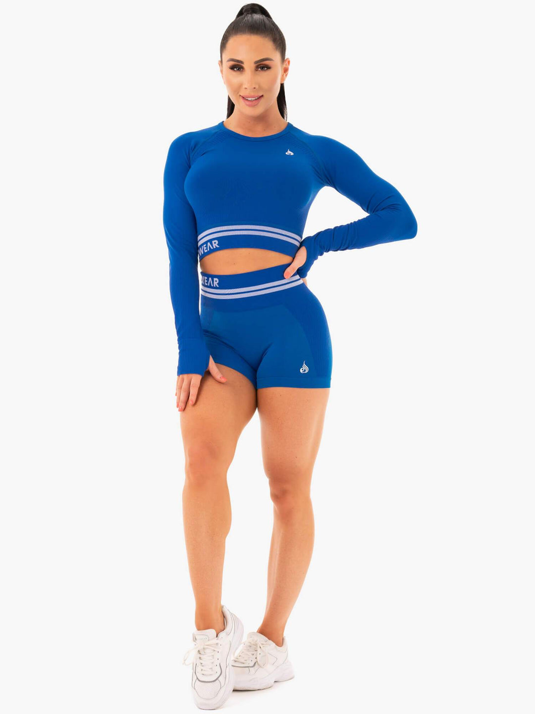 Freestyle Seamless High Waisted Shorts - Blue Clothing Ryderwear 