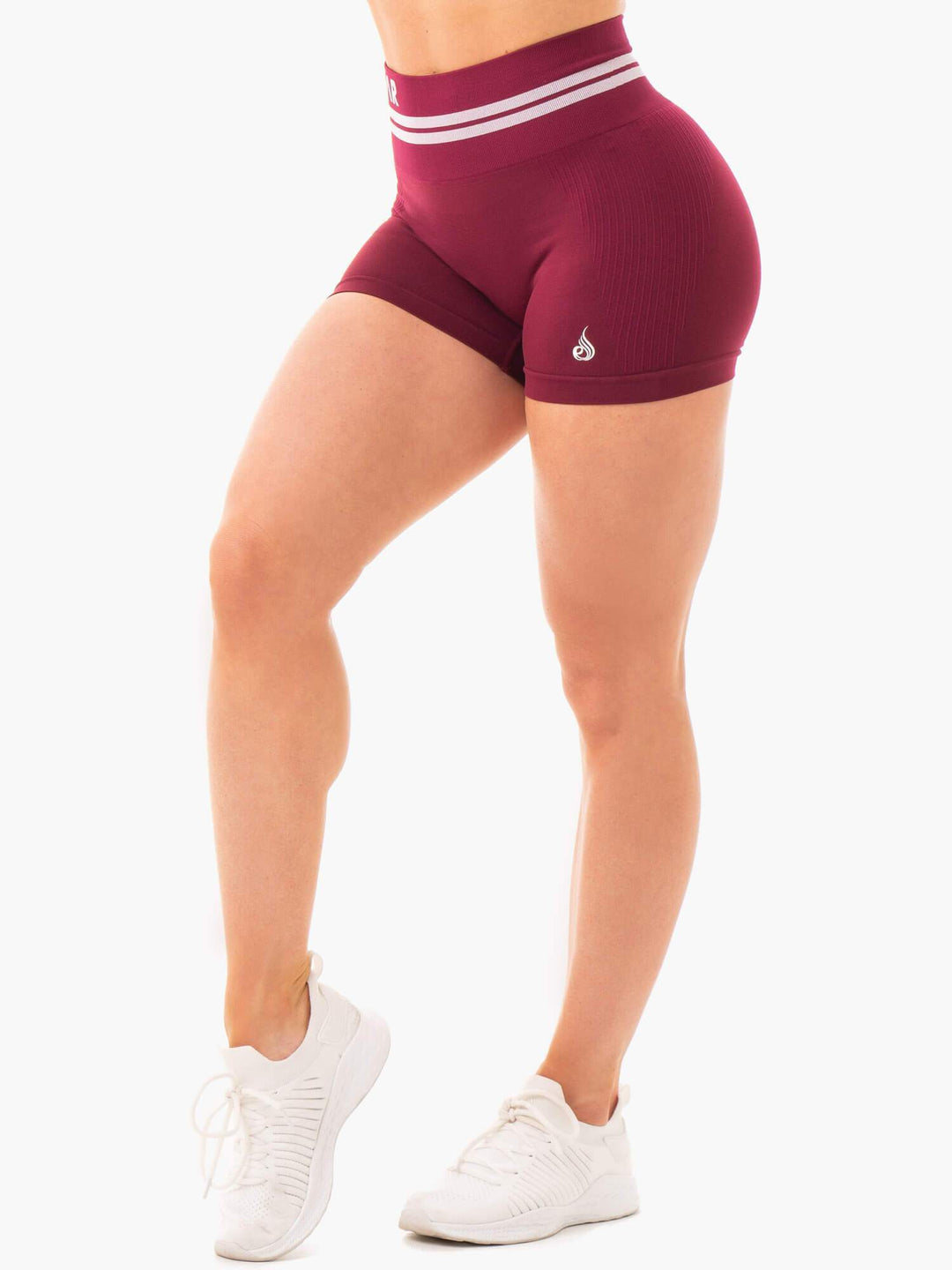 Freestyle Seamless High Waisted Shorts - Burgundy Clothing Ryderwear 