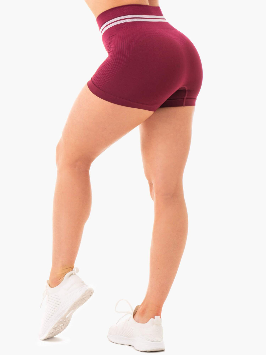 Freestyle Seamless High Waisted Shorts - Burgundy Clothing Ryderwear 