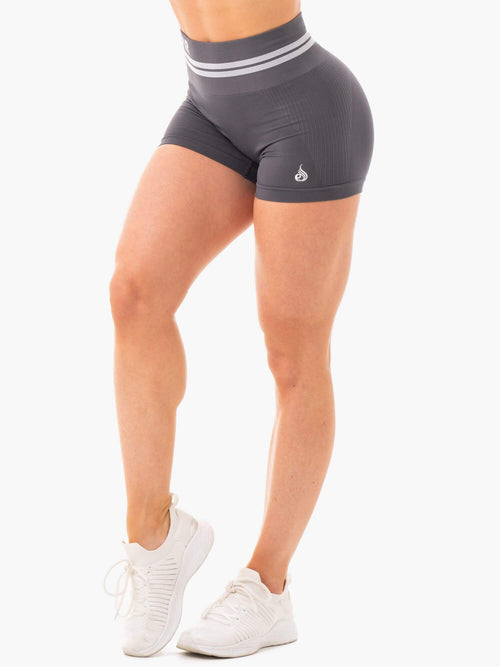 Freestyle Seamless High Waisted Shorts Charcoal