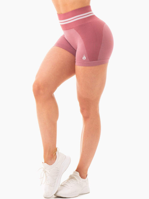 Freestyle Seamless High Waisted Shorts Dusty Pink