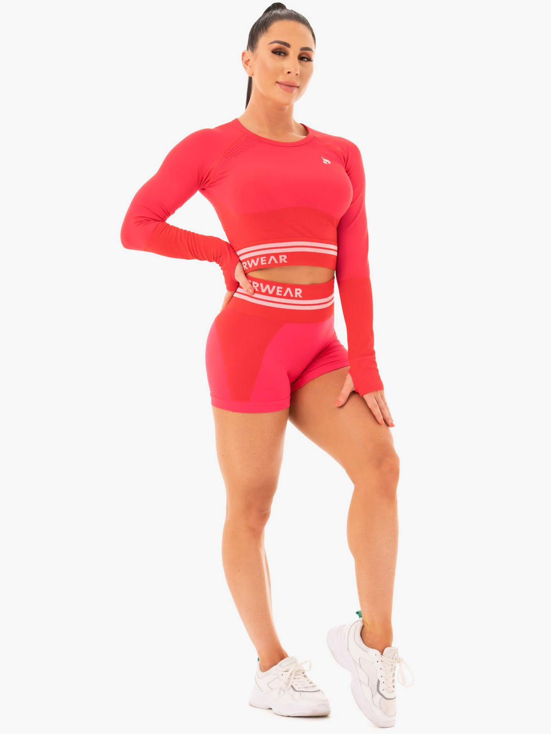 Freestyle Seamless High Waisted Shorts - Red Clothing Ryderwear 