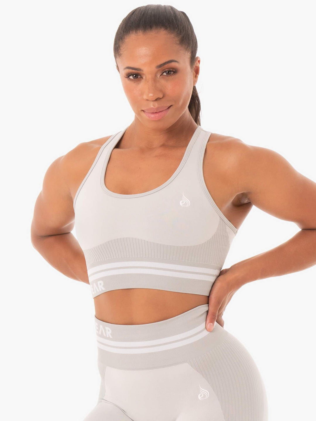 Freestyle Seamless Longline Sports Bra - Grey Clothing Ryderwear 