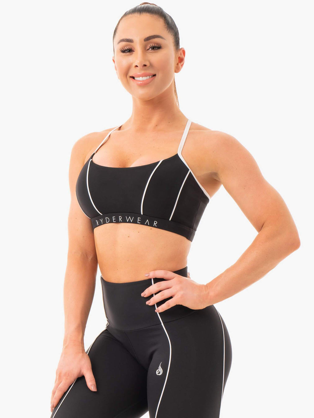 Glow Sports Bra - Black Clothing Ryderwear 