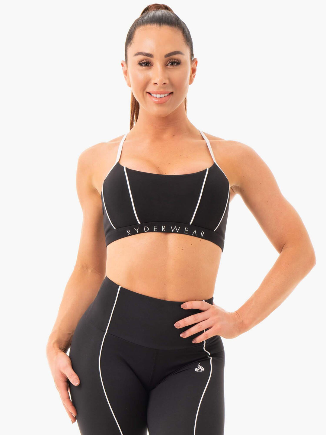 Glow Sports Bra - Black Clothing Ryderwear 