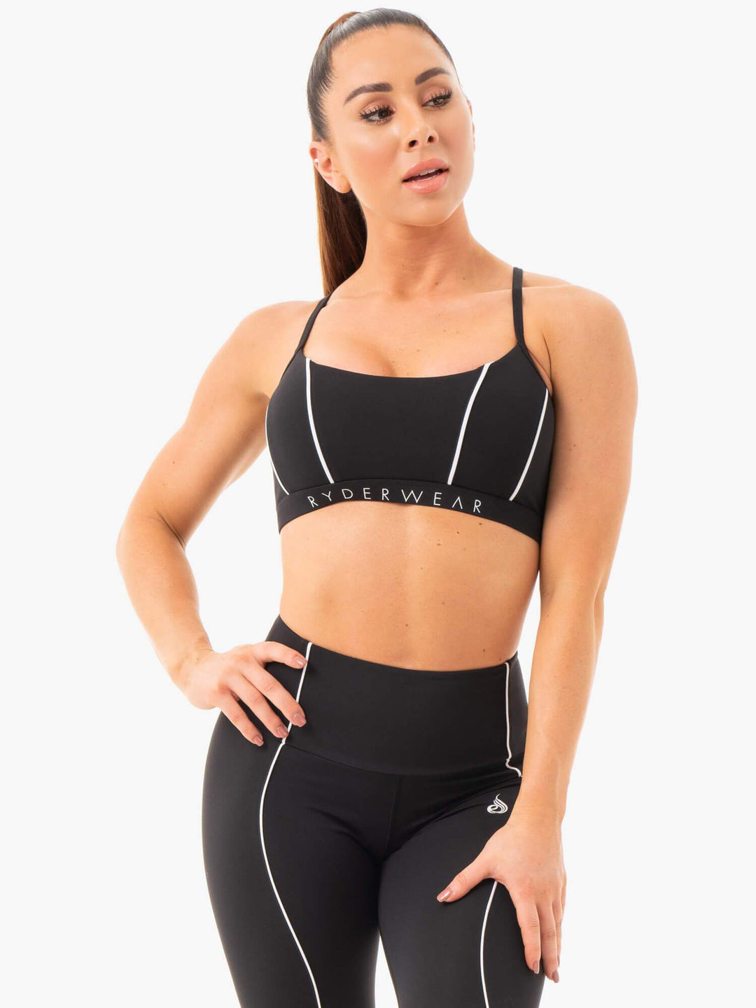 Glow Sports Bra V2 - Black Clothing Ryderwear 