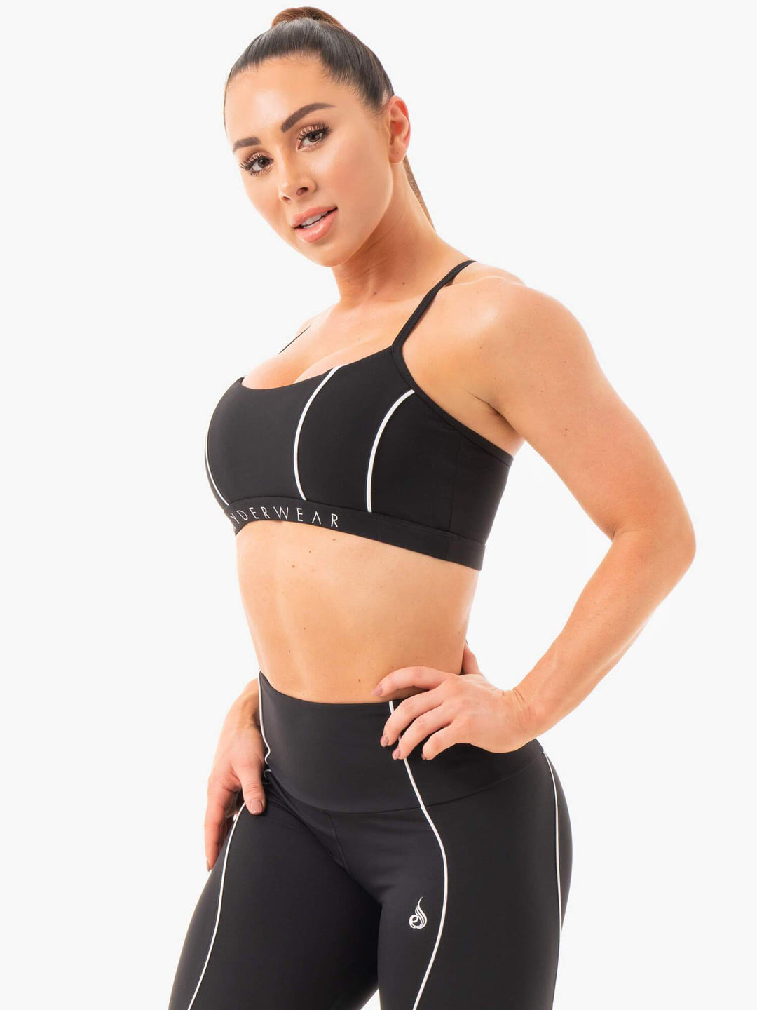 Glow Sports Bra V2 - Black Clothing Ryderwear 