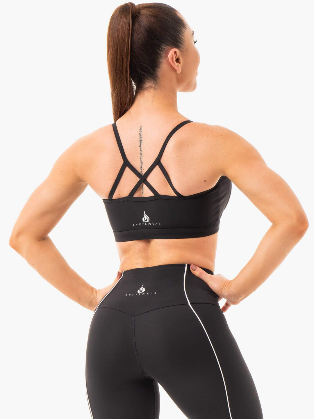 Glow Sports Bra V2 - Black Clothing Ryderwear 