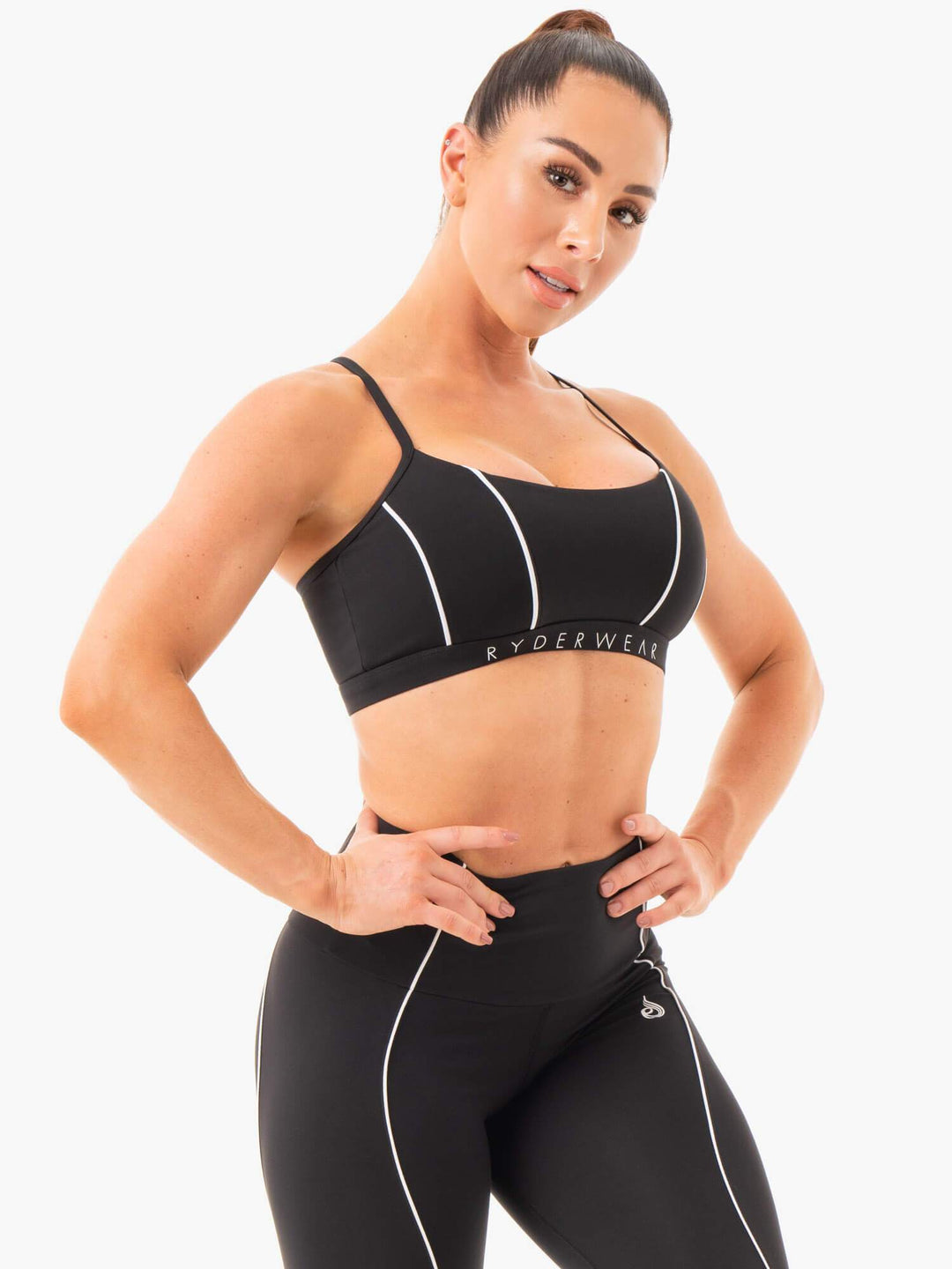 Glow Sports Bra V2 - Black Clothing Ryderwear 