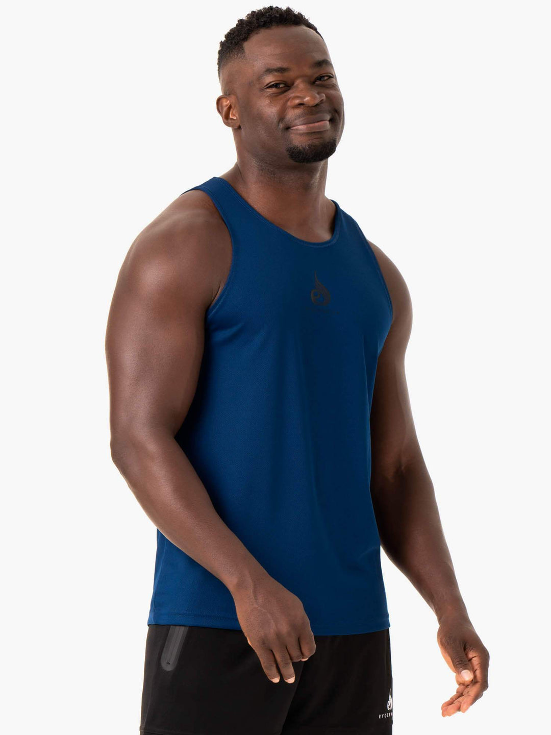 Heighten Mesh Regular Tank - Blue Clothing Ryderwear 