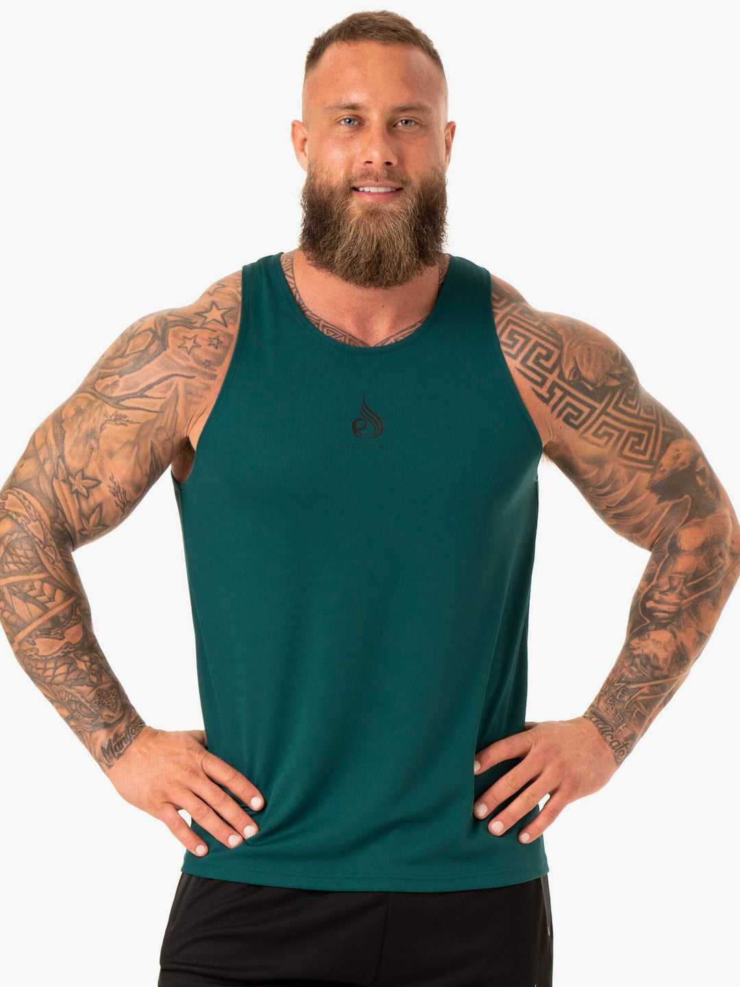 Heighten Mesh Regular Tank - Emerald Clothing Ryderwear 