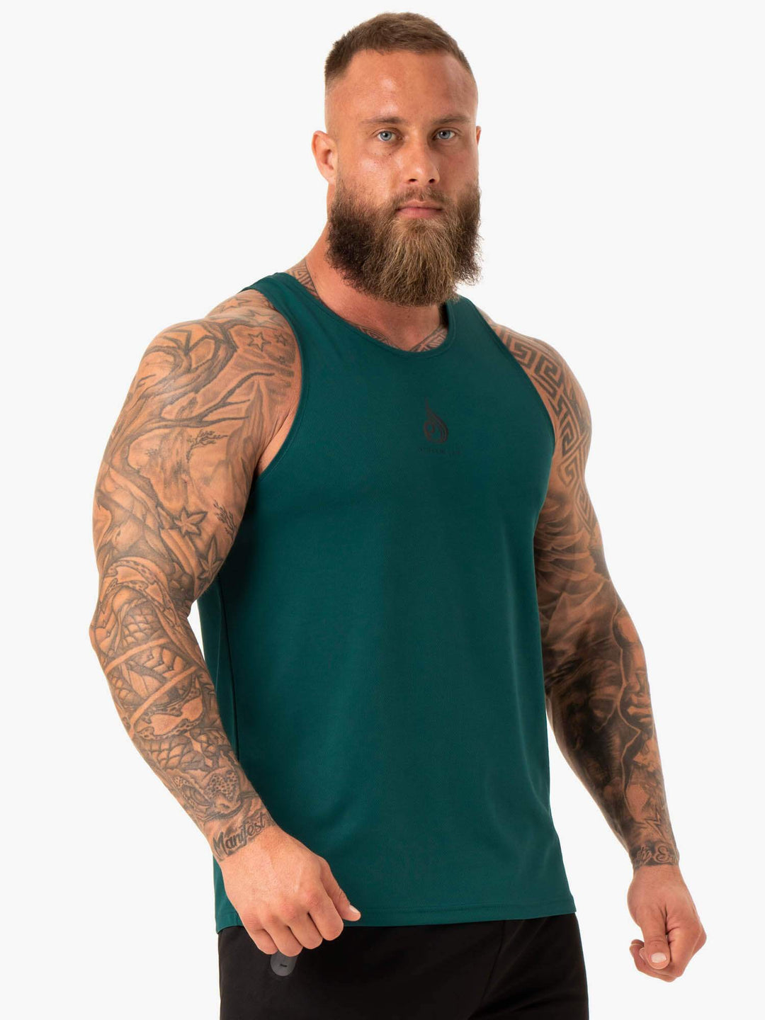 Heighten Mesh Regular Tank - Emerald Clothing Ryderwear 