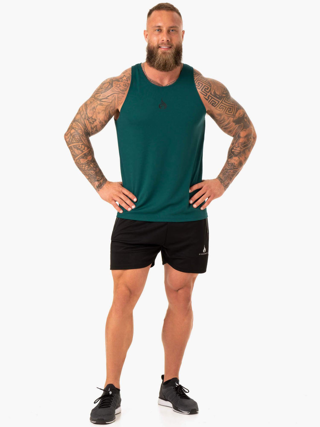 Heighten Mesh Regular Tank - Emerald Clothing Ryderwear 