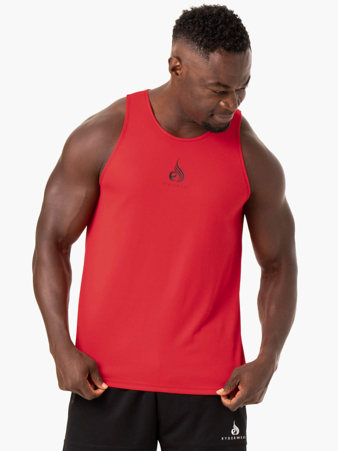 Heighten Mesh Regular Tank - Red Clothing Ryderwear 