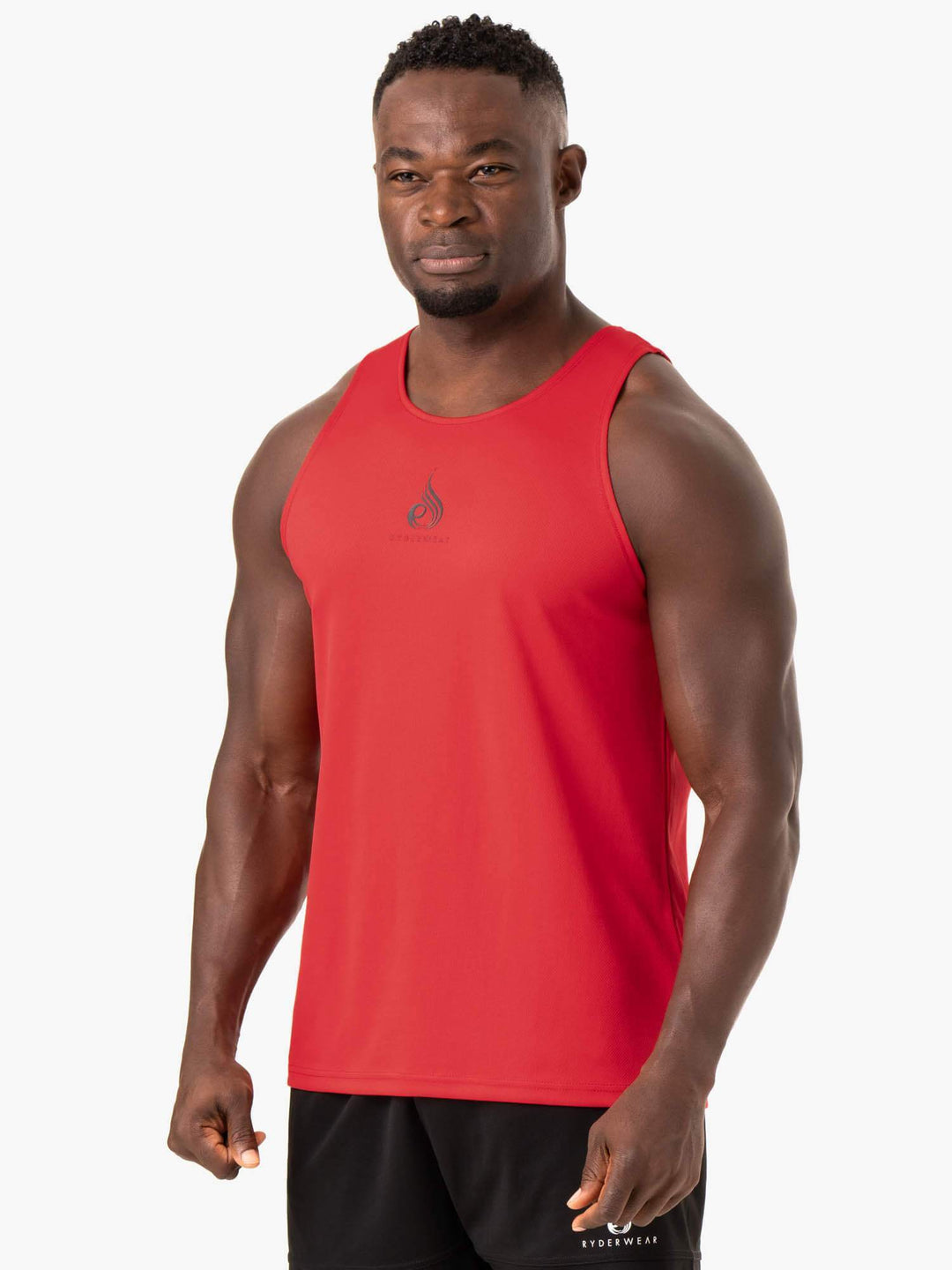 Heighten Mesh Regular Tank - Red Clothing Ryderwear 